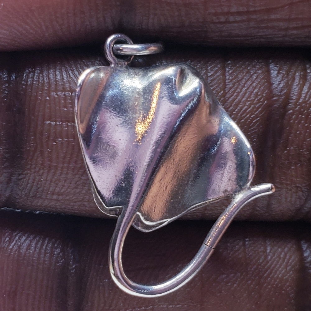 Stingray Sterling Silver Charm Pendant